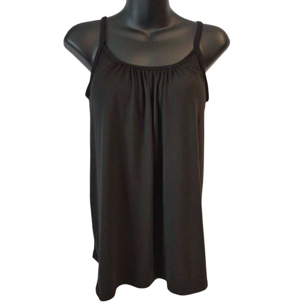 32 Degrees Cool Black Camisole Tank Top with Built In Shelf Bra Small